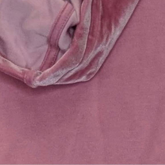 6. NWT Worthy Hunter McGrady Mixed Media Velvet Hoodie Mesa Rose XL - Picture 4 of 4